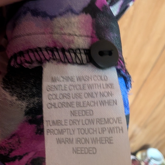 Sunny Leigh Pink and Purple Fitted Peplum Blouse - Picture 3 of 4